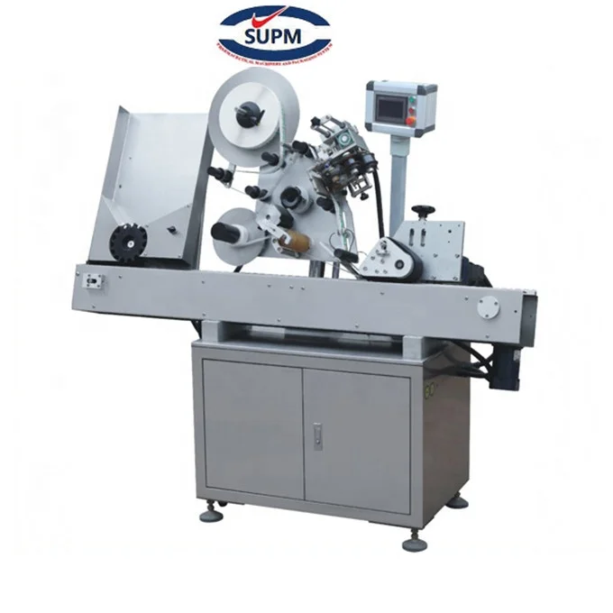 Automatic self-adhesive horizontal labeling machine for small plastic tubes and ampoules