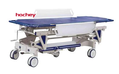 HOCHEY MEDICA  Hot Sale Adjustable Transport Trolley Medical Emergency Manual Two Function Massage Stretcher Treatment Beds