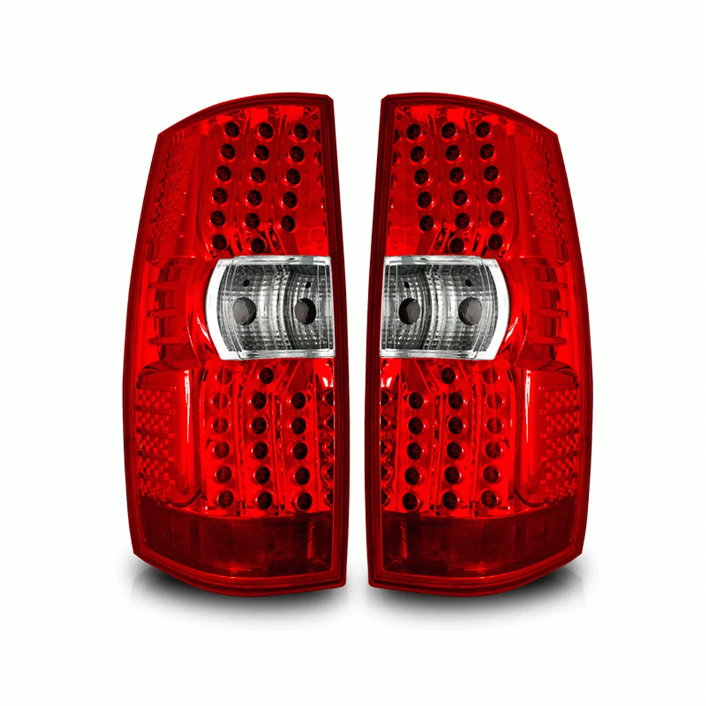 wj20-0350-01/02/04/05/08/16 Tail Lights for GMC YUKON 2007-2013-Chrome/(Red+)Clear,Chrome/Smoke,Black/Clear,Black/Smoke