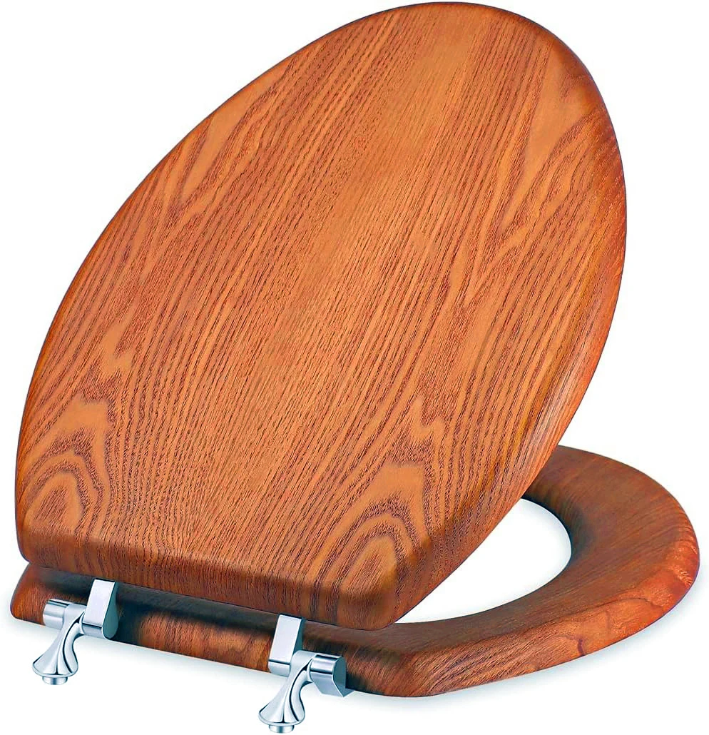 Wooden foldable Chuangshi toilet seat cover soft close toilet seat wood replacement Wooden toilet cover seat trining for sale