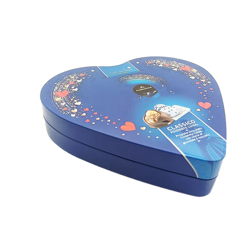Custom tinplate chocolate box Love  embossed gift box