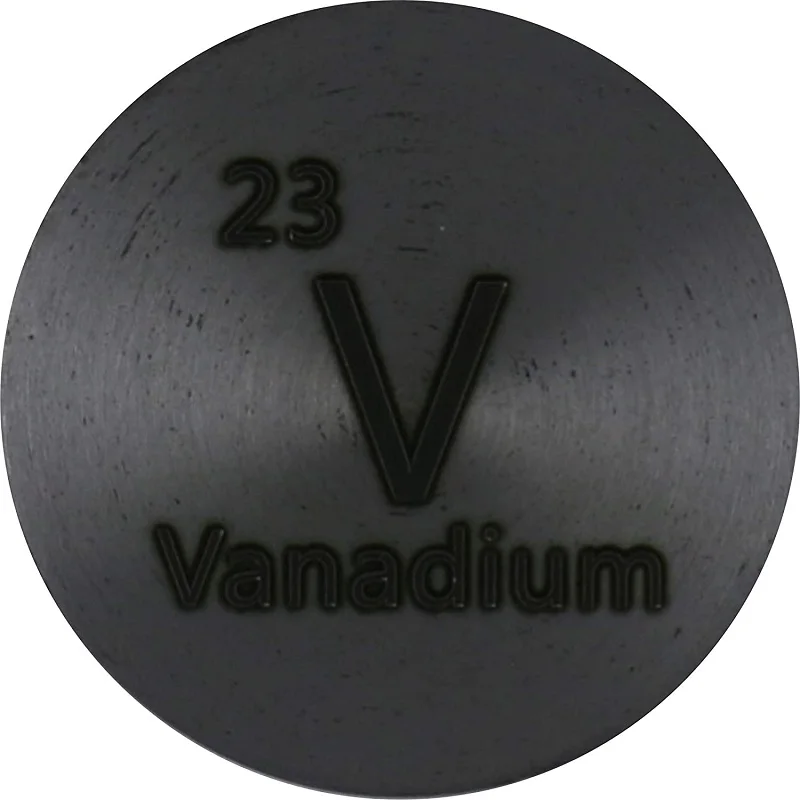 Hot Selling D24.26mm Metal Disc Vanadium(V) Metal Disc 99.99% pure for Element Collection
