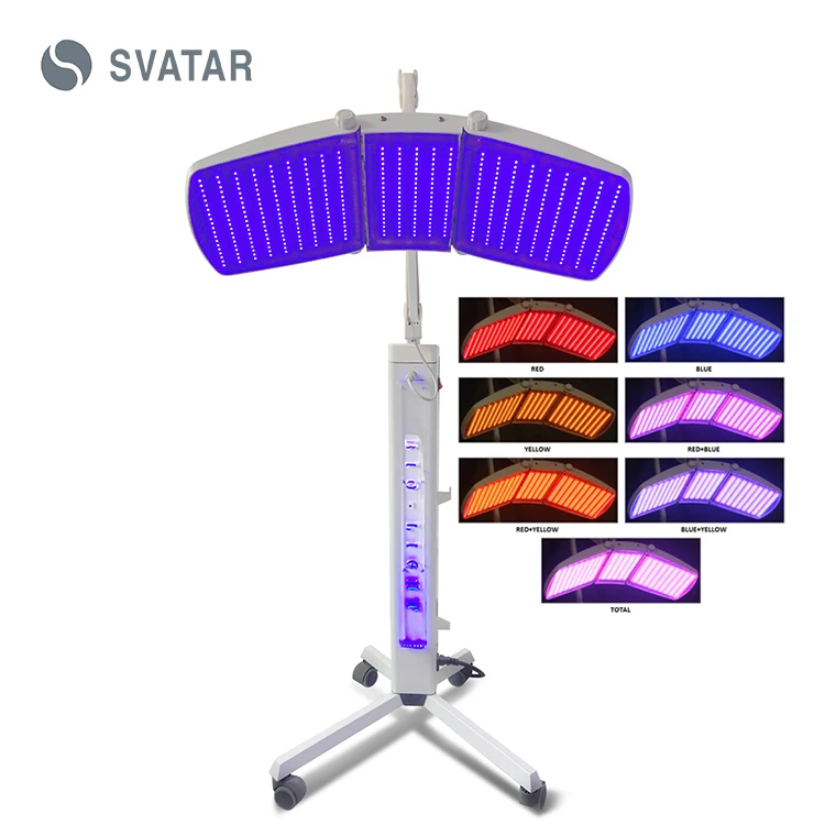 SVATAR photo dynamic therapy pdt bio light hair grow PDT led light 7 colors skin therapy acne treatment for beauty machine