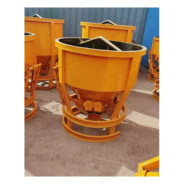Wholesale tower crane hoppers crane concrete conical hoppers various sizes of round brick hoppers
