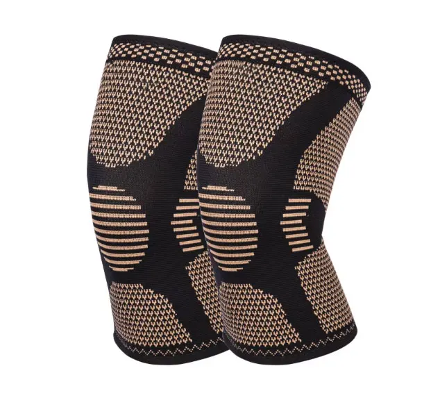 Комфортная ткань уменьшает натяжение и набухание медная Натяжная Поддержка локтя колена компрессионный рукав