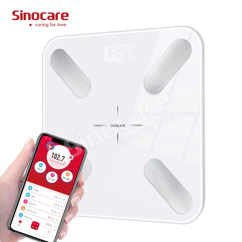 Europe Fast Shipping Wireless Human Weight Composition Digital App Bmi Measure Analyzer Smart Body Fat Scale