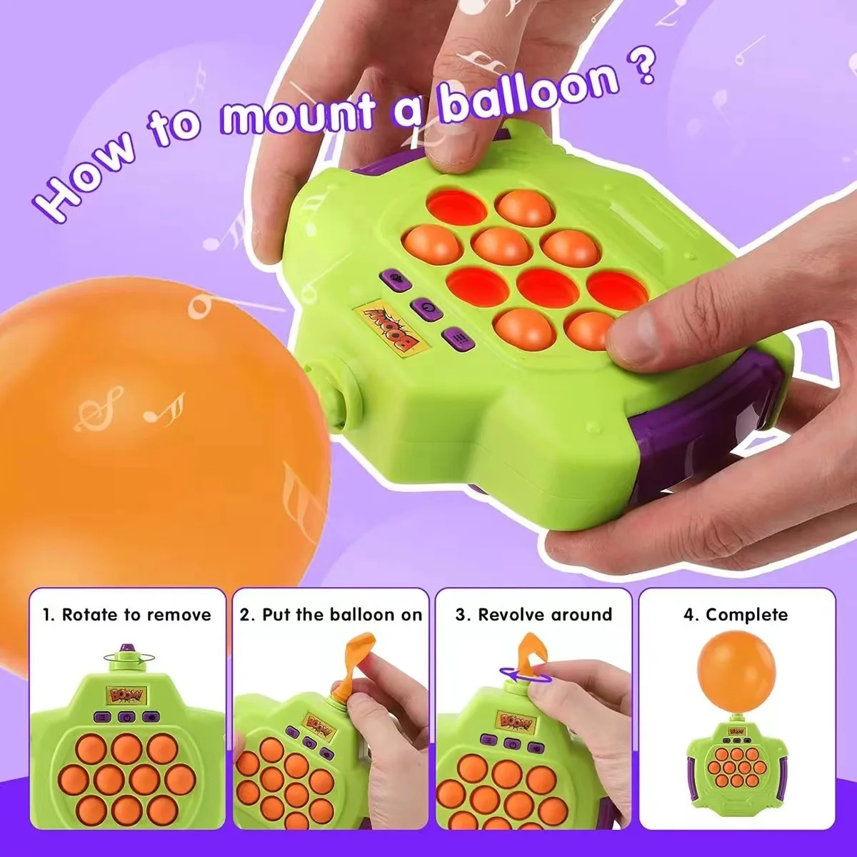 Wholesale Educational Pop Quick Push Game Hot Sale Console Fidget Toys Electronic Handheld Balloon Fast Push Game Squeeze Toys