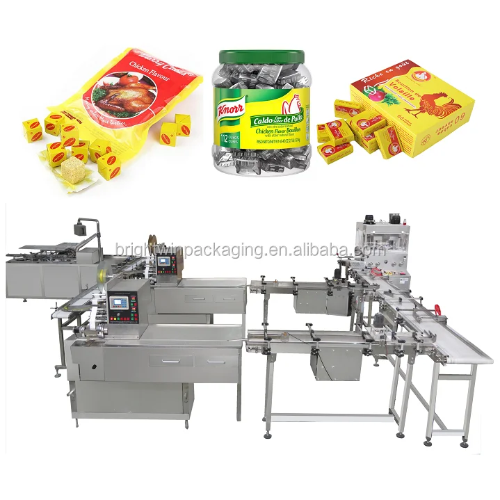 Brightwin China Seasoning Spice Cubes Making Pressing Boxing Packaging Machine