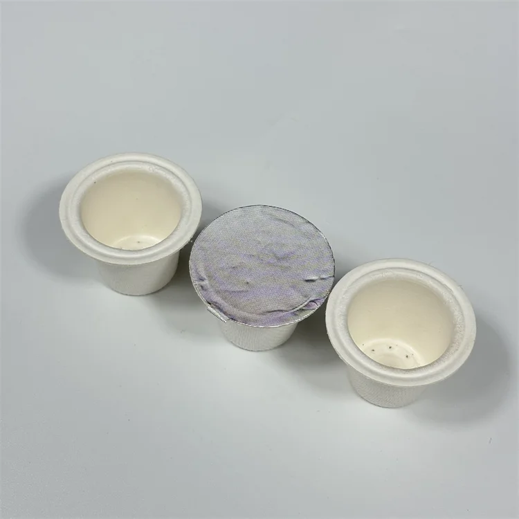 Biodegradable Disposable Espresso Coffee Empty Capsule Sugarcane Bagasse Paper Coffee Capsule