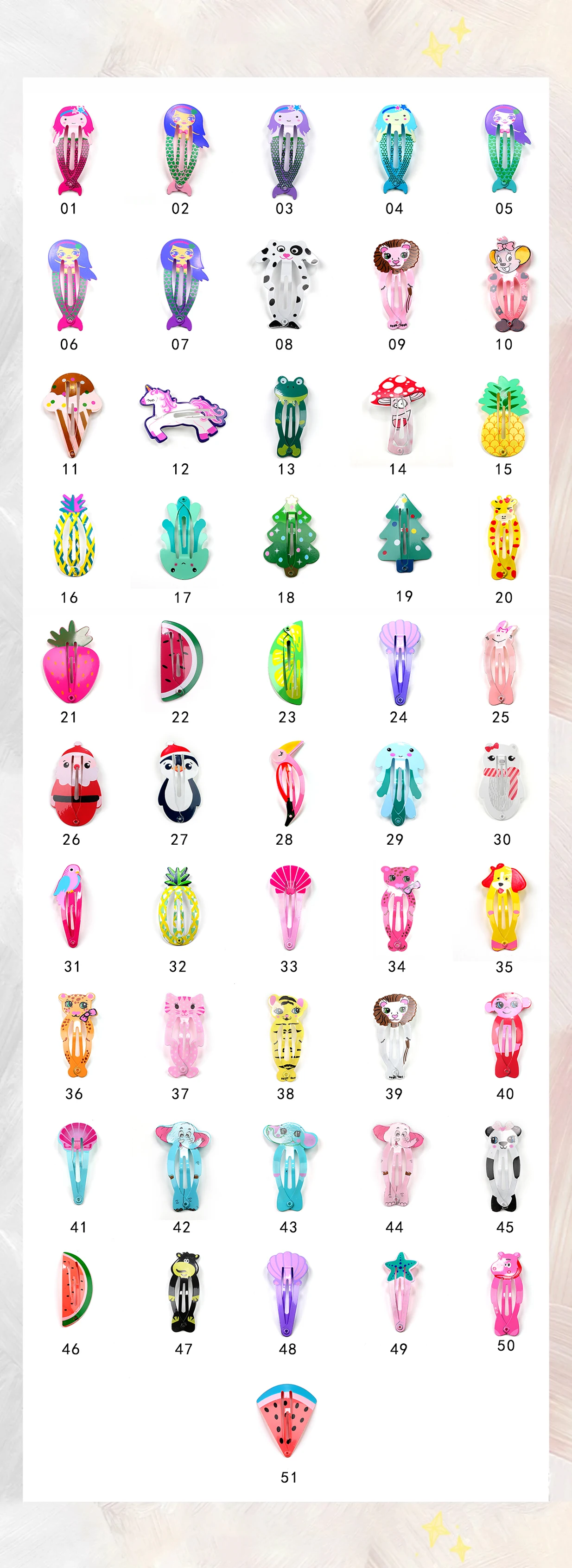 Hot Selling hairgrips kids hair clips Girls hair Accessories kids accessories hairclips  fruit hair clip