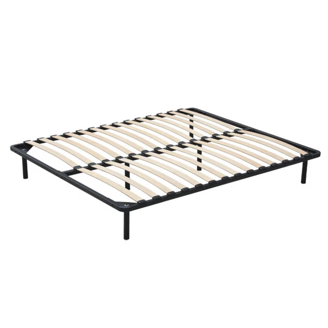 Queen size wood slat metal bed frame