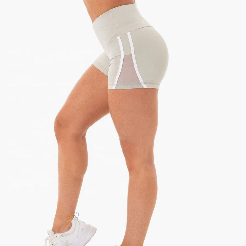 Custom Plus Size Gym Shorts Womens Recycled Fabric Spandex Yoga Short Tights Active Wear