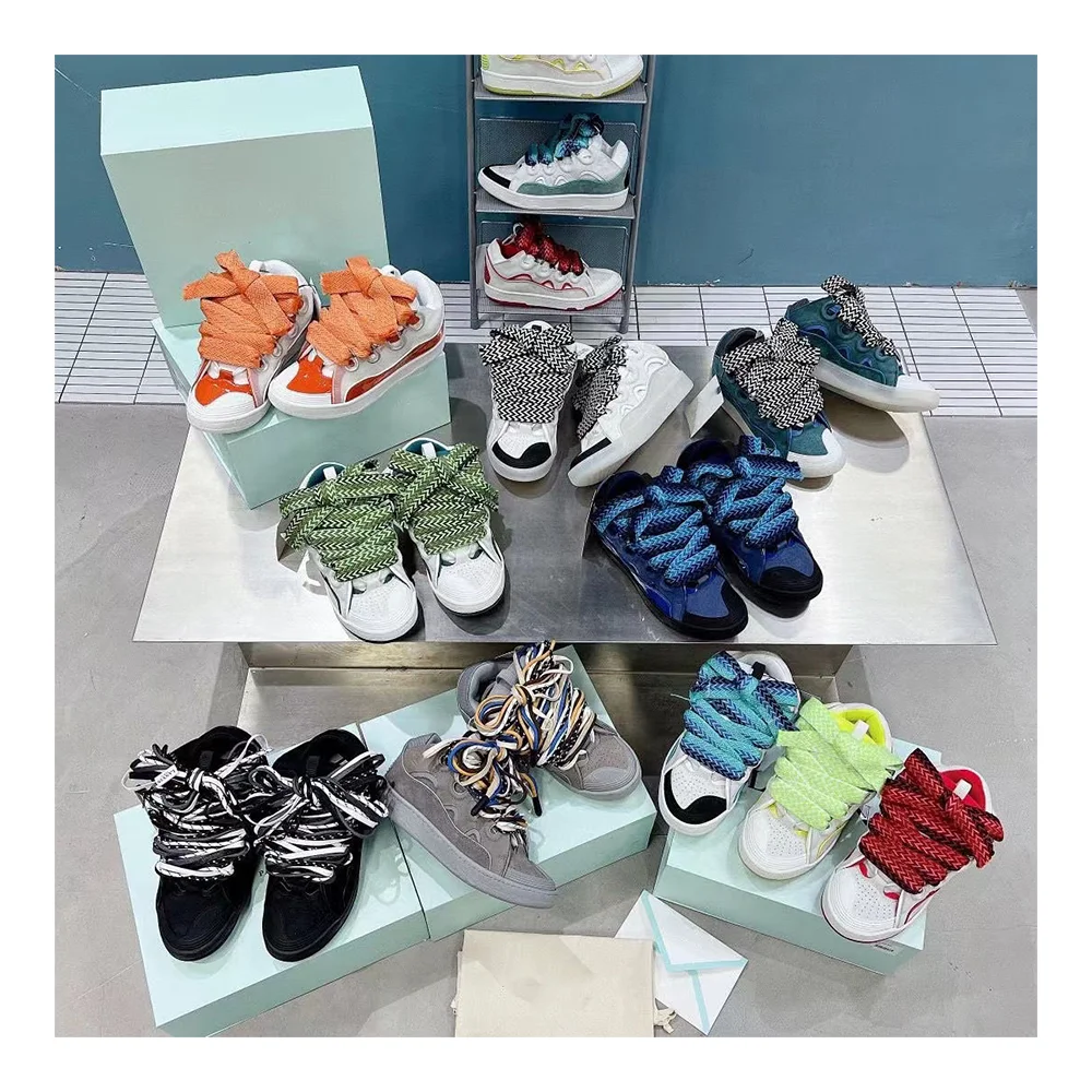 Dropshipping Luxury lanvine Lace-Up Sneakers High Quality Designer Sport Casual Shoes