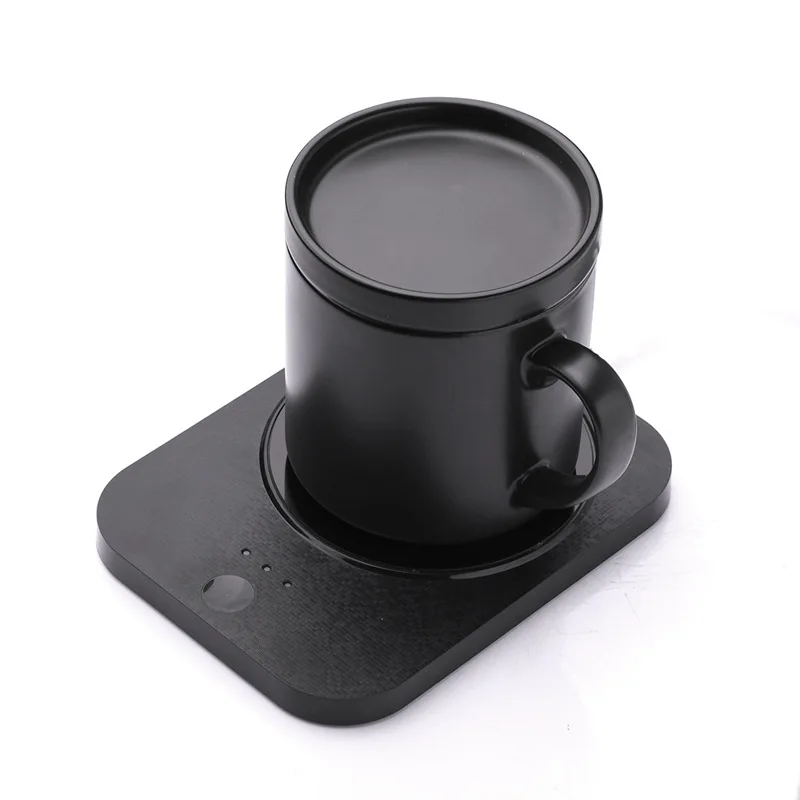 X1377 Heating electric mug coffee heater cup 55 degree ceramic smart mug warmer self heating electric mug coffee heater cup