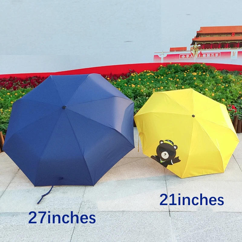 27 inches Portable 10 Rib Reverse Automatic 3 Folding Umbrella With Silver Strip Anti- Wind Storm Umbrella with Waterproof