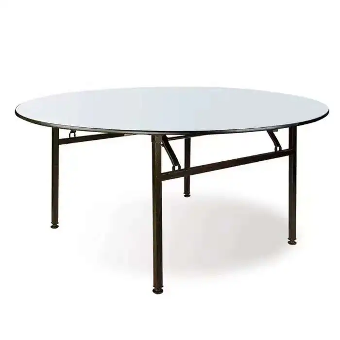 10-Person Folding round Table for Weddings Dining Halls Restaurants Supermarkets for Basement Use