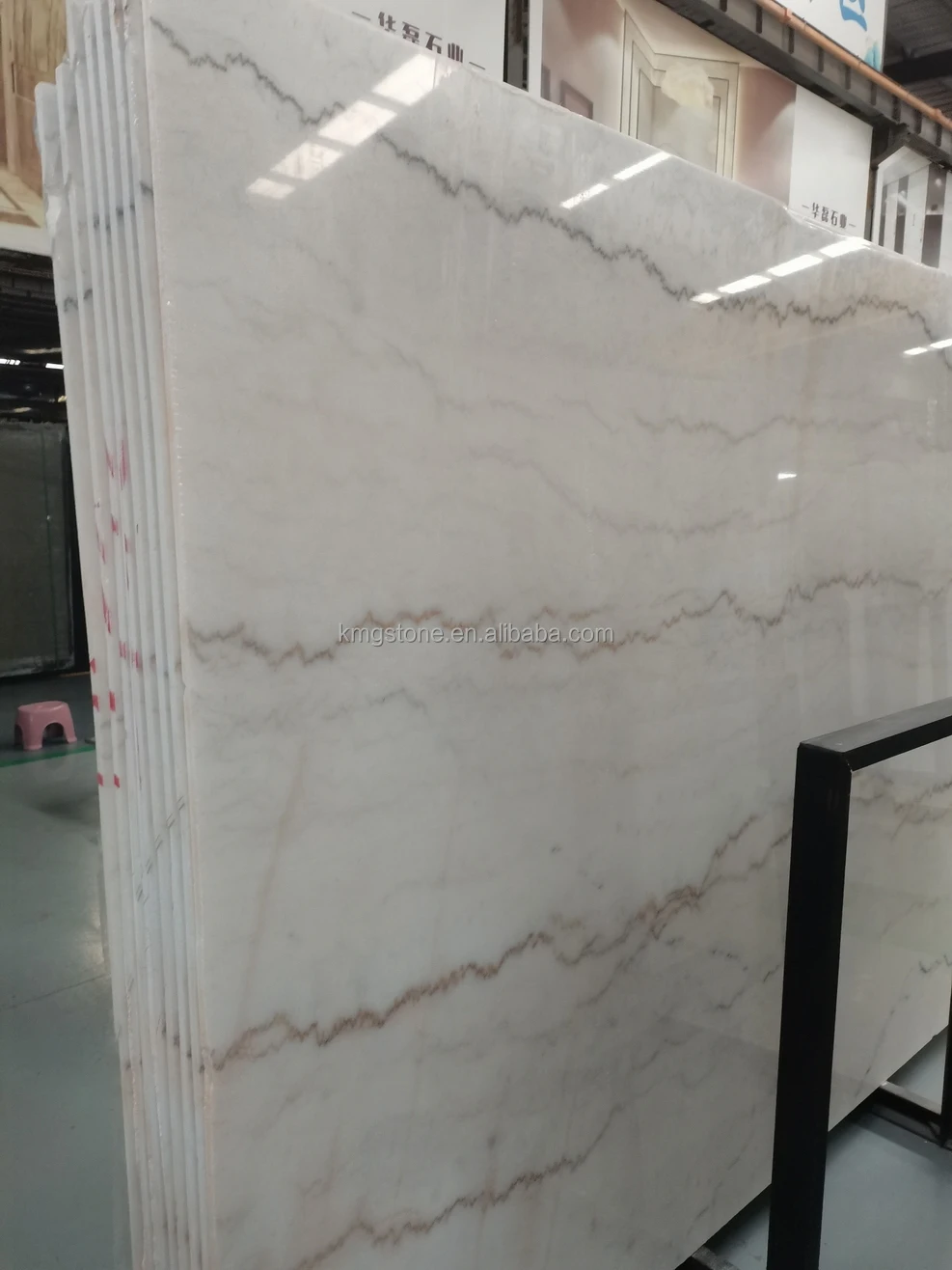 Cheapest Chinese guangxi white marble big natural white marble floor tile