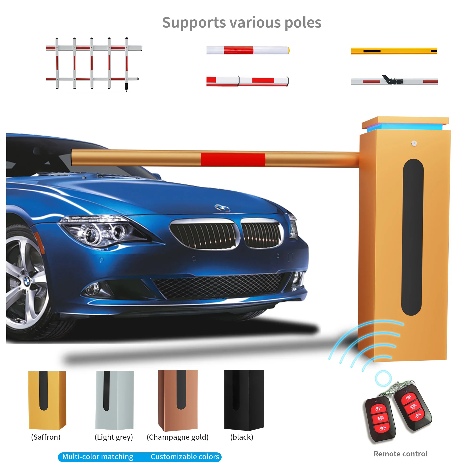 XINGGUANGYI Wholesale Price DC 24V Motor Automatic Smart RFID Safety Road Traffic Arm Gate Boom Parking Lot Barrier For Car Park