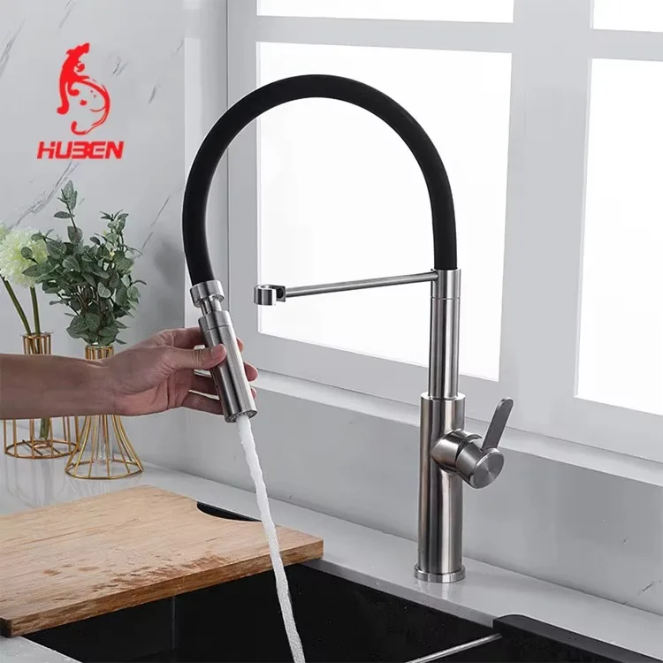 High quality modern brass drop down kitchen faucet, hot and cold mixed kitchen sink faucet
