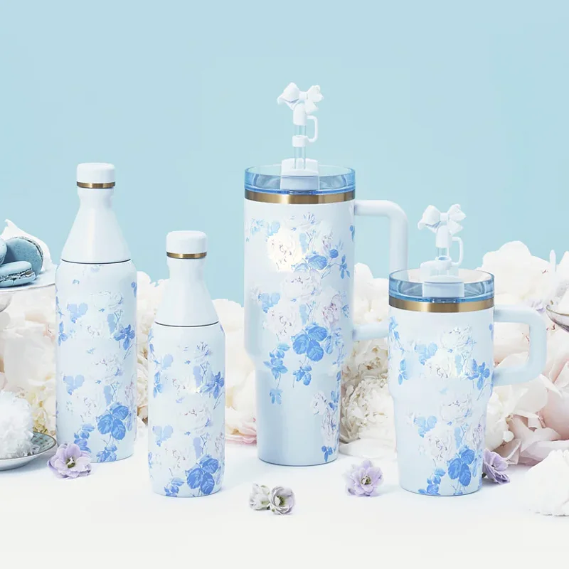 Manufacturer Hot Sale stainless steel 40oz tumbler with handle straw lid tumbler for water iced tea or coffee