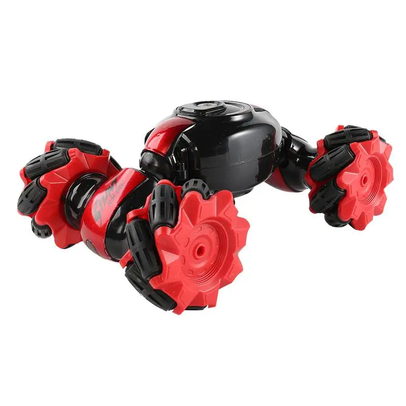2.4G Dual Control 4WD Transforming Twist Stunt Remote Control Car Hand Watch RC Toy Car Charger Assembly Required Charging