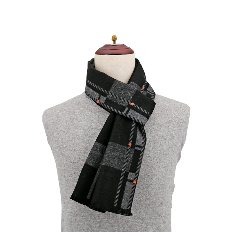 Fashion High Quality Mens Thick Scarf Warm Winter Fashion Long Scarves Wholesale Classic Custom