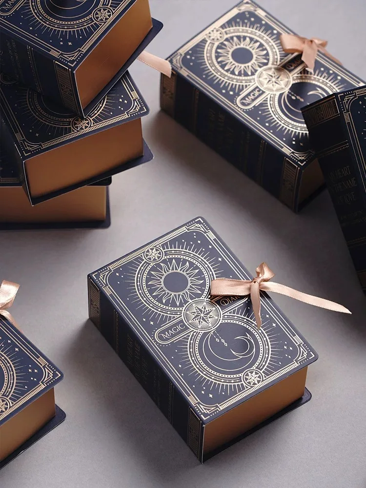 Wholesale Luxury Fashion Design Kraft Paper box Wedding Favors Candy Packaging Portable Small Gift Boxes With Ribbon