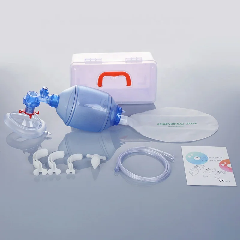 Canack brand Medical disposable portable pvc manual ambu bag resuscitator for adult infant use pediatirc