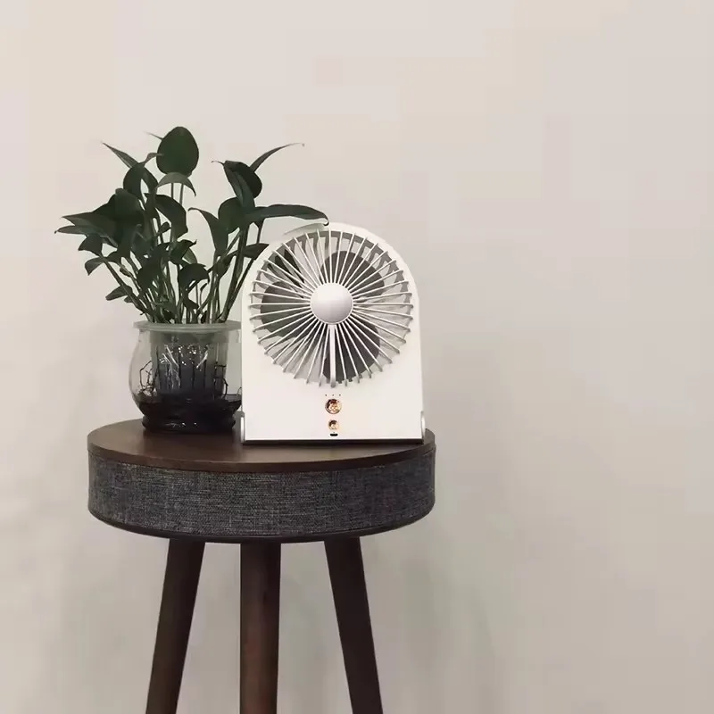 Custom Desk lamp fan, home desktop USB charging fan gift multifunctional Home creative mute student mini air cooled fan
