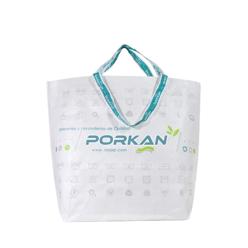 Special Hot Selling PP Woven Bag Roll Eco Friendly Shopping Tote Bag Recycled PP Jumbo Bag Webbing Handles with Logo Embroider