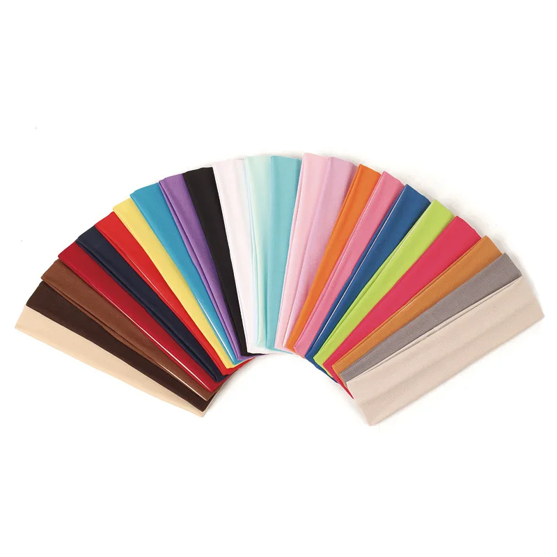 custom spa headbands for women Women Non Slip Elastic Sweat Hairbands Fashion cotton Sports headband