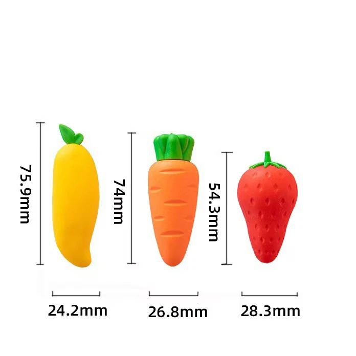 2024 new kawaii kids children cute fun Fruit Student weibo stationary and school supplies big plus rubber hair diy pencil eraser