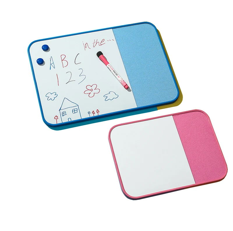 Premium Quality Soft Frame Magnetic Dry Erase Board Combined With Pin Cork Board Combo bulletin board