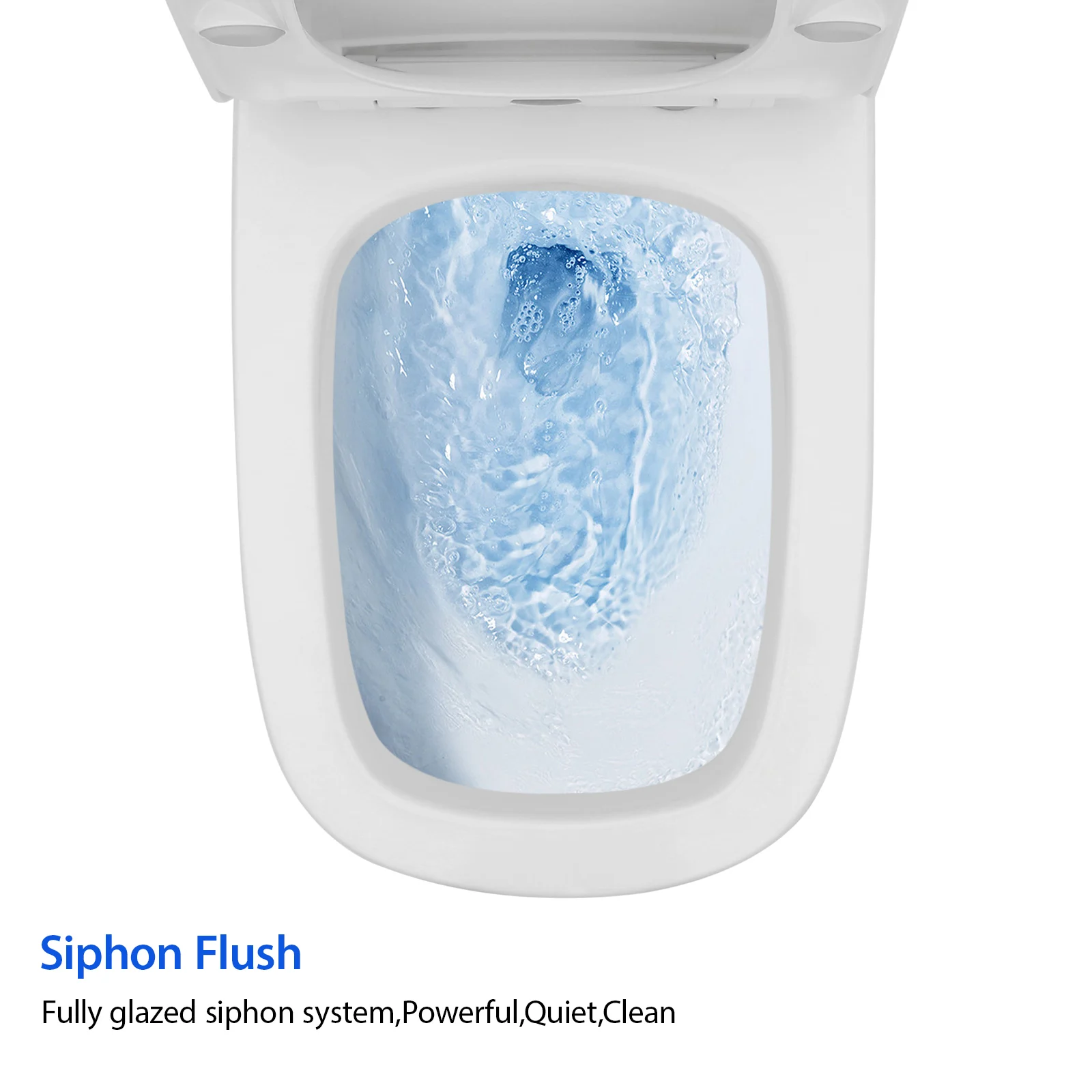 White Elongated One Piece Toilet High Efficiency Dual Flush 1.1/1.6 GPF, 12' Rough-In Toilet with Comfortable Seat HeightToilet
