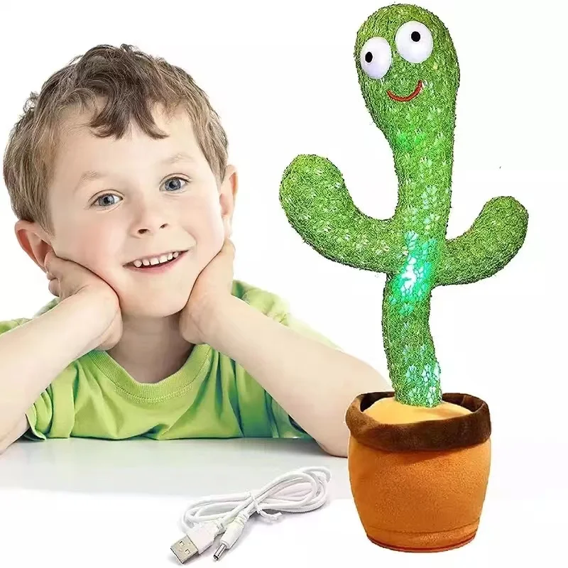Cactus Plush Toy Electronic Dancing Toy With English Song Plush Dancing Cactus Early Childhood Education Toy for Children Gifts