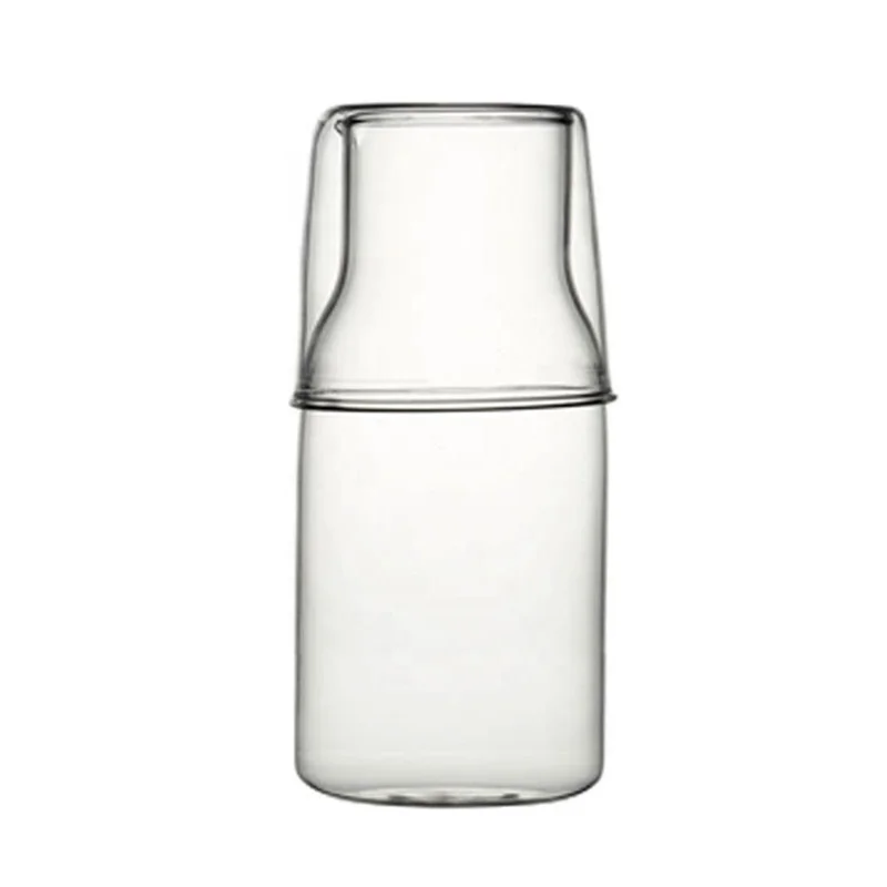 Madou 550Ml Bedside Water Carafe Set With Tumbler Glass Set For Bedroom Nightstand Night Water Carafe With Cup Set