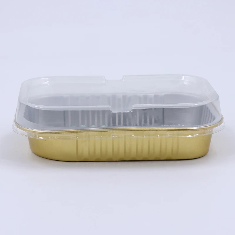 Microwave Disposable Tray Baking Foil Tray Container Baking Airline Aluminum Foil Trays With Lid