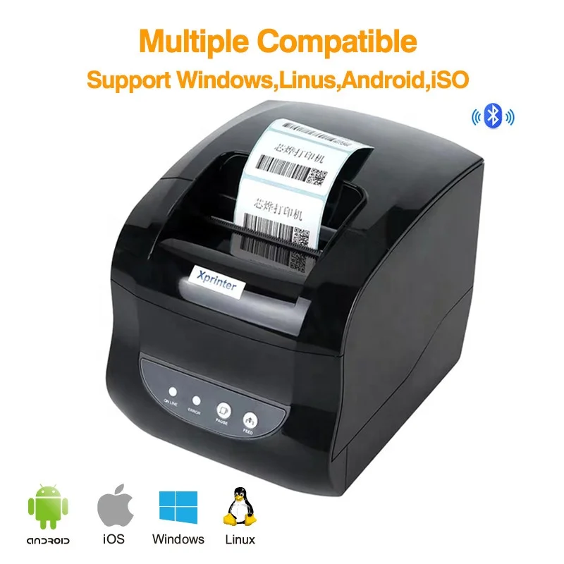 3-inch thermal label printer thermal receipt printer 80mm 2-in-1 Xprinter365b Bluetooth mobile phone printing price product