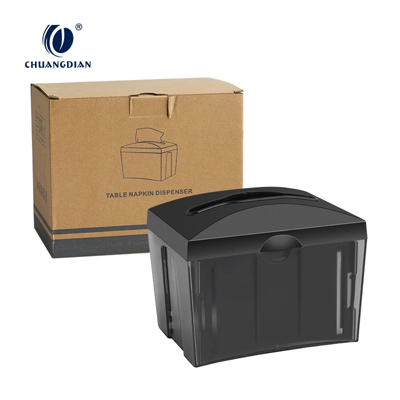 Chuangdian wholesale plastic napkin holder tissue box napkin dispenser for restaurant