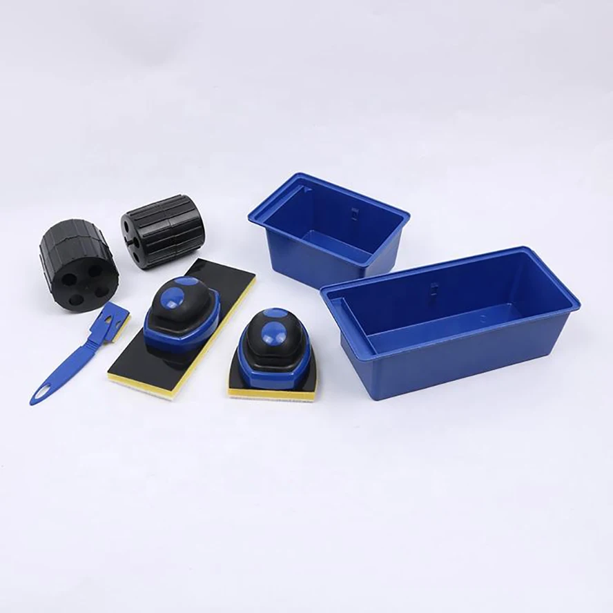 2023 DIY Paint Roller Brush Tools Set Handle Flocked Edger No Seam