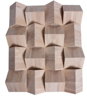 3D Solid Grids Shape Wooden Sound Diffuser Acoustic Diffuser Panels for Studio Cinema