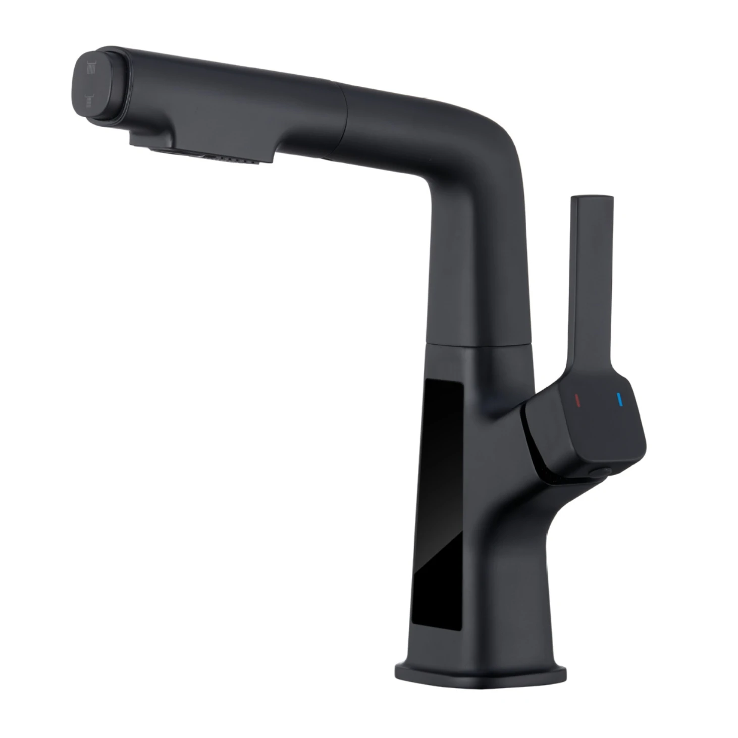 Display Basin Taps Smart Bathroom Basin Faucets Pull Out Customized Spray Pull Down Waterfall Black Brass Modern Contemporary