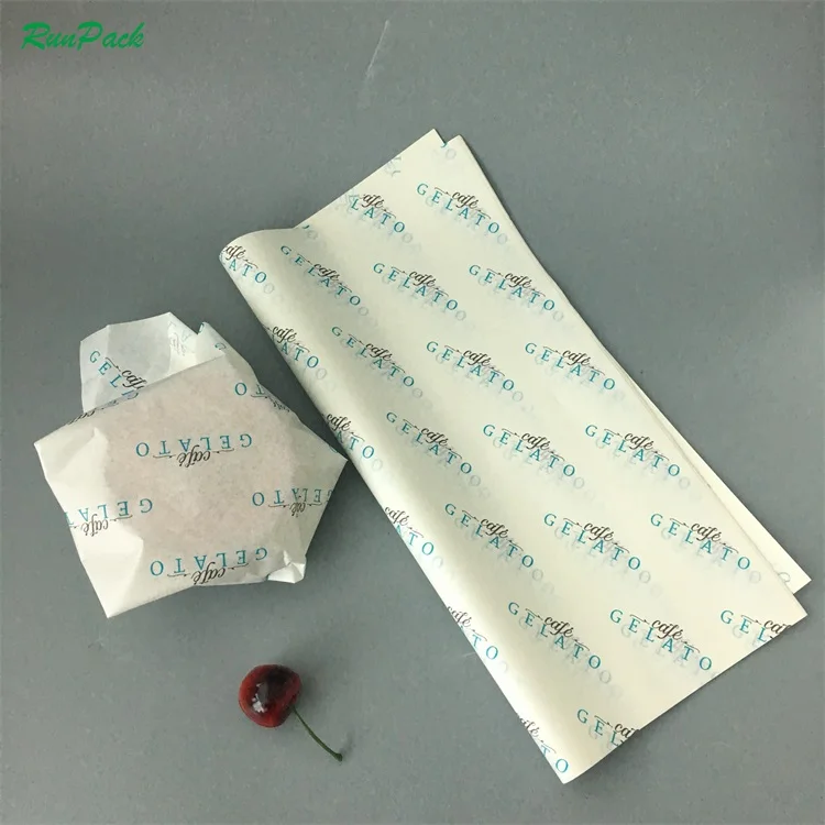 Custom logo printed food grade butcher kraft wrapping paper roll for meat grilled fish