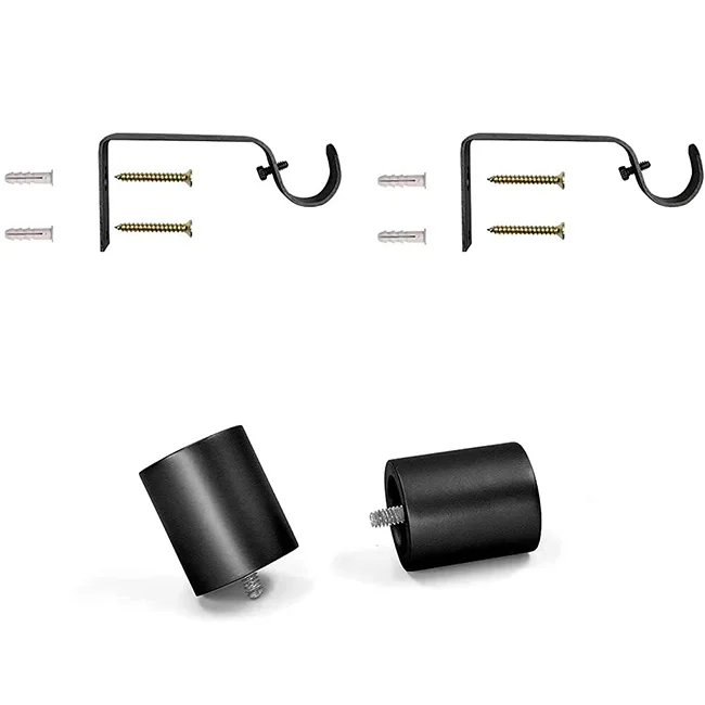 1 Inch Curtain Rods 28 to 86-Inch Curtain Rods for Windows 48 to 84 Hanging Curtain Rod & Wall Mount with Brackets