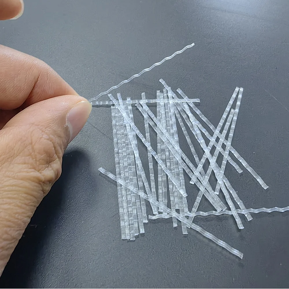 Transparent Wavy Polypropylene Staple Fibre Wave Fiber for Cement Concrete