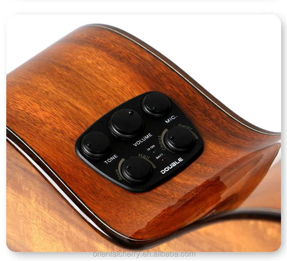 Professional acoustic guitar EQ same frequency booster pickup with delay reverb chorus function