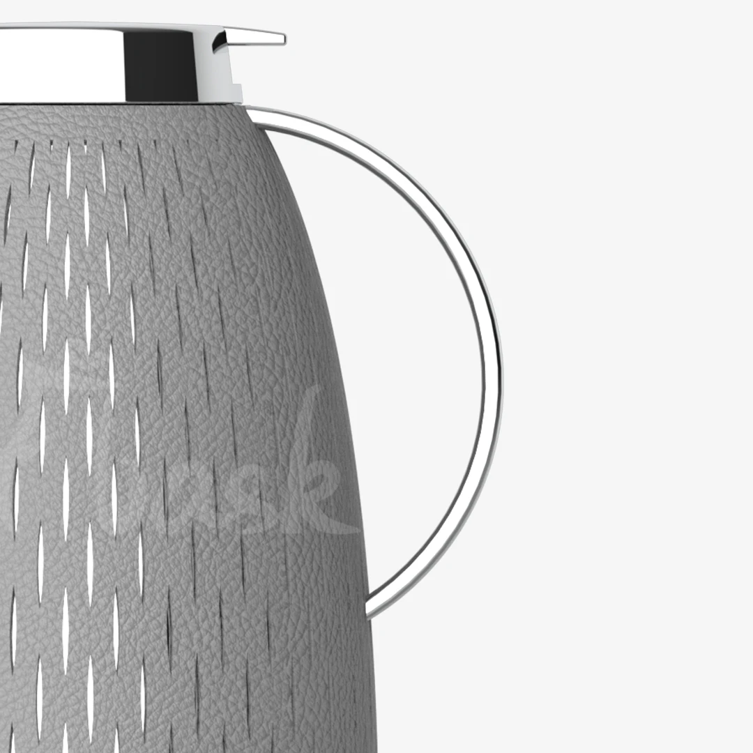 New Arrival Thermal Vacuum Flask With Removable Leather Wrapping Insulation Kettle Simple PU Leather Zipper Design for Home Use
