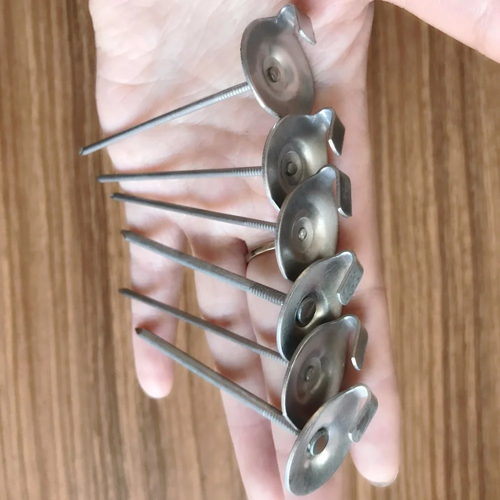 14 Gauge Mild Steel 2.5' Long Lacing Anchors with Hooks