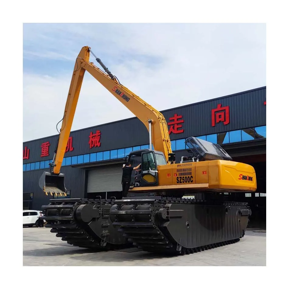 China Top Brand Shanzhong Multipurpose Floating Amphibious Boat Excavator in Kazakhstan