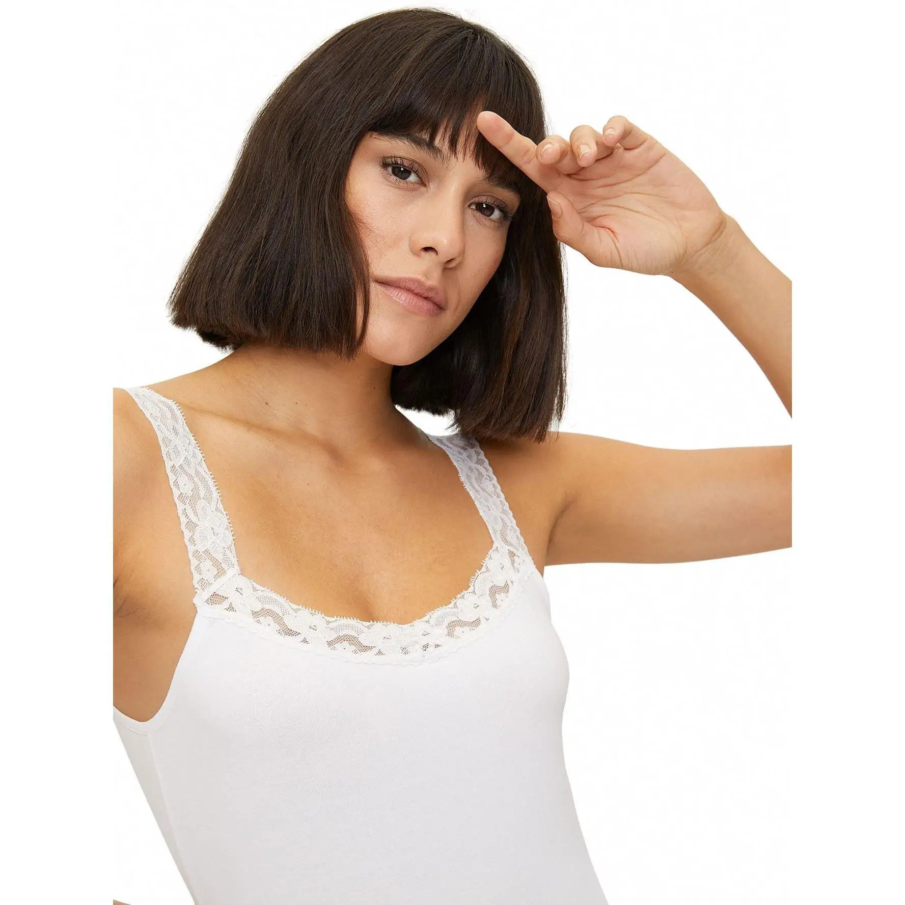 Lycra Lace Strap Womens  Vest